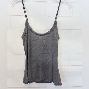 Chaser Burnout Vintage Wash Spaghetti Strap Tank Gray Size M NWT